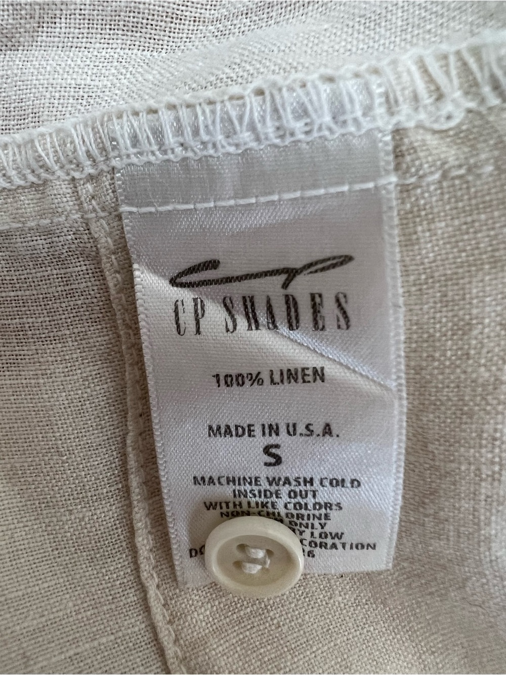 CP Shades White Jackson Linen Tunic Top Shirt Dress in Size S - Picture 6 of 10